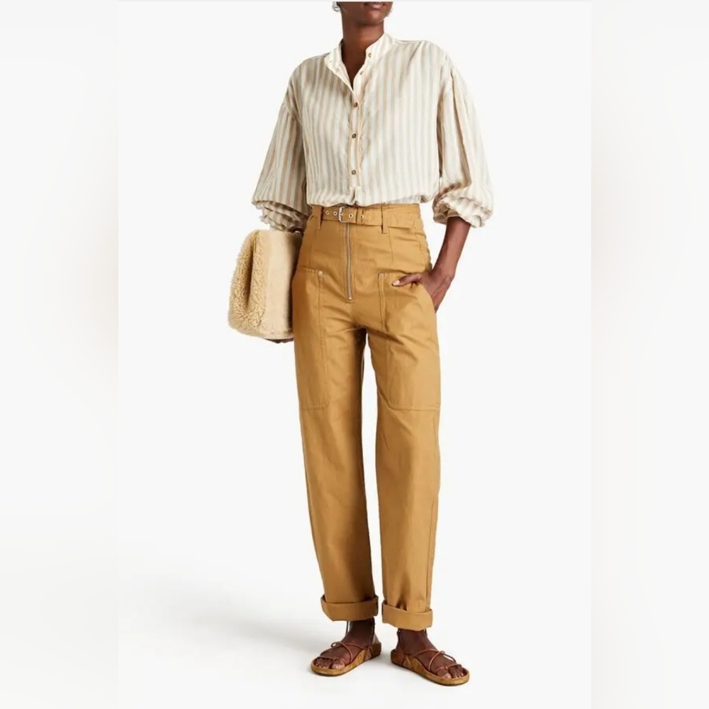 Isabel Marant Etoile Paggy Straight Leg Trousers Camel Size 36/US 4 NWOT